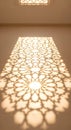 Intricate Geometric Light Pattern on Floor Royalty Free Stock Photo