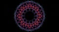 Intricate geometric mandala featuring interconnected lines and patterns radiating