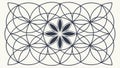 Intricate geometric mandala rectangle pattern, vector design Generative AI Royalty Free Stock Photo