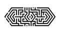 Intricate Geometric Maze Pattern Vector Design Element, vector design Generative AI Royalty Free Stock Photo