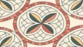 Intricate Geometric Pattern with Circular Motifs, vector design Generative AI Royalty Free Stock Photo