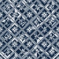 Intricate geometric pattern featuring interlocking squares and triangles Royalty Free Stock Photo