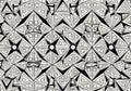 Intricate geometric pattern featuring repeated triangular shapes Royalty Free Stock Photo