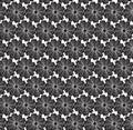 Intricate geometric pattern featuring repetitive black and white star-shaped motifs Royalty Free Stock Photo