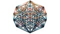 An intricate geometric pattern forming a hexagonal shape, c Royalty Free Stock Photo