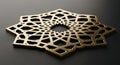 Intricate Geometric Pattern in Gold Royalty Free Stock Photo