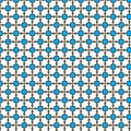 Intricate geometric pattern of interconnected blue squares and diamonds Royalty Free Stock Photo