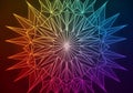 Intricate geometric pattern with a starburst Royalty Free Stock Photo