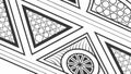 Intricate geometric pattern with triangular motifs, abstract art. vector design Generative AI Royalty Free Stock Photo