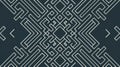 Geometric Labyrinth With White Lines on Dark Blue Background Royalty Free Stock Photo