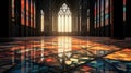 Intricate Geometric Patterns: A Captivating Tribute to Gothic Cathedral Windows Royalty Free Stock Photo