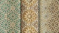 Elegant Arabic patterns in muted tones