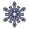 Intricate geometric snowflake design for winter decorations Royalty Free Stock Photo