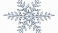 Intricate Geometric Snowflake: Unique Winter Crystal Pattern, vector design Generative AI Royalty Free Stock Photo