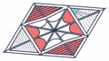Intricate Geometric Square within Square Pattern, vector design Generative AI Royalty Free Stock Photo