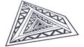 Intricate Geometric Triangle Pattern, Abstract Design, vector design Generative AI Royalty Free Stock Photo
