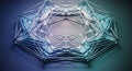 Intricate geometric wireframe structure with blue and purple gradient lighting Royalty Free Stock Photo