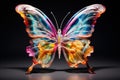 Intricate Glass butterfly. Generate Ai