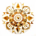Intricate Gold And Brown Design: Vibrant Glasswork Studies And Conceptual Art Pieces