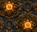 Intricate Gold Dark Texture Elegant Design Background Royalty Free Stock Photo