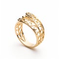 Intricate Gold Ring Inspired By Crown - Delicate Minimalism With Distinct Stylistic Range