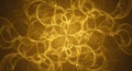 Intricate golden fractal pattern with abstract swirling light design background