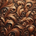 Intricate golden swirls and patterns on a dark background