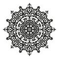 Intricate Gothic mandala with floral motifs and intricate designs