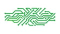 Intricate Green Circuit Board Technology Vector, vector design Generative AI Royalty Free Stock Photo