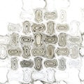 an intricate grid of swirled patterns, featuring oval shapes and interconnected loops