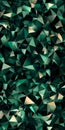 Intricate Gyrating Emerald Geometric Shapes Forming an Elaborate Pattern with Shadows and Depth Royalty Free Stock Photo
