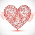 Blurred heart shapes in the background add depth and a sense of dimension Royalty Free Stock Photo