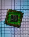 Advanced Microprocessor on a Technical Grid Royalty Free Stock Photo