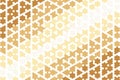Intricate hexagonal mosaic with geometric floral hexagon pattern in warm orange and beige. Ornamental design concep