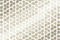 Intricate hexagonal mosaic in soft brown and beige featuring a geometric floral hexagon pattern. Detailed tile desi