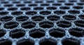 Intricate hexagonal nanostructure with repeating atomic lattice pattern in close up view Royalty Free Stock Photo