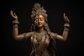 Intricate Hinduistic female statue. Generate Ai
