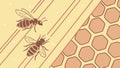 Intricate Honeycomb and Busy Bees Nature Illustration, vector design Generative AI Royalty Free Stock Photo