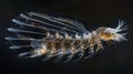 An intricate image of a water flea larva its body adorned with delicate featherlike appendages that allow it to Royalty Free Stock Photo