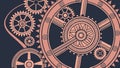 Intricate Industrial Gears and Cogs Mechanism Design, vector design Generative AI Royalty Free Stock Photo