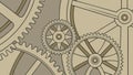 Intricate Industrial Gears Mechanism, vector design Generative AI Royalty Free Stock Photo