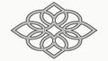 Intricate Interlocking Floral Medallion Vector, vector design Generative AI Royalty Free Stock Photo