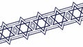 Interlocking Star of David Geometric Border Pattern, vector design Generative AI Royalty Free Stock Photo