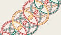 Intricate Intersecting Circular Abstract Pattern Design, vector design Generative AI Royalty Free Stock Photo