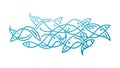 Intricate interwoven fish geometric pattern, blue tones, vector design Generative AI Royalty Free Stock Photo