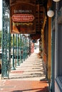 Intricate iron work in a historic downtown