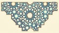 Intricate Islamic Geometric Pattern with Stars and Polygons Royalty Free Stock Photo