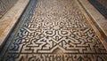 Intricate Islamic Geometric Pattern on Stone Royalty Free Stock Photo