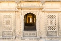 The intricate Jain temple Adeshwar Nath in Amar Sagar Jaisalmer Rajasthan India Royalty Free Stock Photo