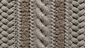 Intricate knitted fabric featuring a cable pattern in neutral tones Royalty Free Stock Photo